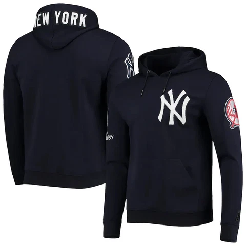 Pro Standard Men's New York Yankees Team Logo Pullover Hoodie Navy Color Size XL Cover