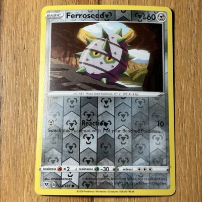 Ferroseed 123/185 Vivid Voltage Reverse Holo Pokemon Card NM - Image 1 of 2