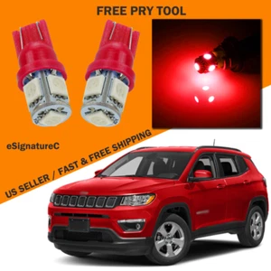 Paquete de 8 luces interiores LED rojas para Jeep Patriot Compass 2007-2018 + herramienta - Imagen 1 de 8