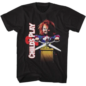 Chucky Childs Play 2 Movie Poster DVD Cover Men's T Shirt Creepy Scary Merch - Picture 1 of 6