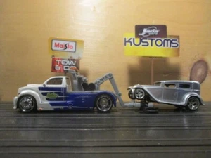 HO 1:64 Metal Body Slot Car Custom Metal Body 2 Slot cars MAISTO WRECKER 31 ford - Picture 1 of 10