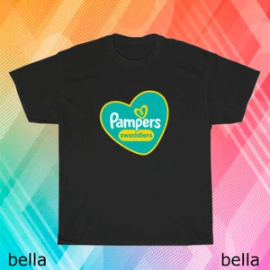 Nuova maglietta Pampers Swaddlers pannolini logo divertente taglia dalla S alla 5XL - Foto 1 di 3