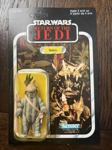 1983 Star Wars Return Of The Jedi Ewok Teebo 77 Back Unpunched MOC ROTJ Cover