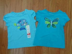 (2) NWT Toddler Girls - Short Sleeve - Summer Shirts - Size 3T - Picture 1 of 1