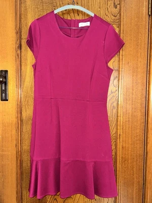 Alannah Hill Size 14 Women's I Want You Dress Maroon Stretch Ponte Cap Sleeve - image 1 of 4