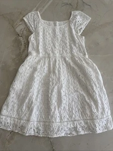 Abercrombie Kids Girls Flutter Sleeve Embroidered Dress 17/18 - Picture 1 of 3