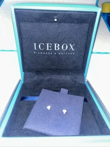 Unisex 0.66 Ctw Solitaire Stud Natural Diamond Earrings, 14k Solid White Gold - Picture 1 of 7