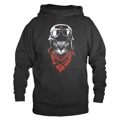 Aventurero Gato Animales Mascota Divertida Broma Humor Humor Pullover Sudadera con Capucha Foto 1 de 2