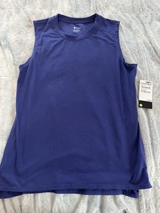 NORDSTROM $25! NWT! ZELLA Unisex BLUE NAVAL Youth Tank - 14/16 - Picture 1 of 8