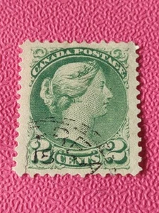 Canada Sg #36 issue 1872 small QV ,2 CTS Cancel. Fine(1404-4) - Picture 1 of 2