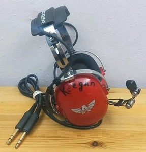Aviation Communications Pilot Headset Model AC-250 Red Color - Picture 1 of 13