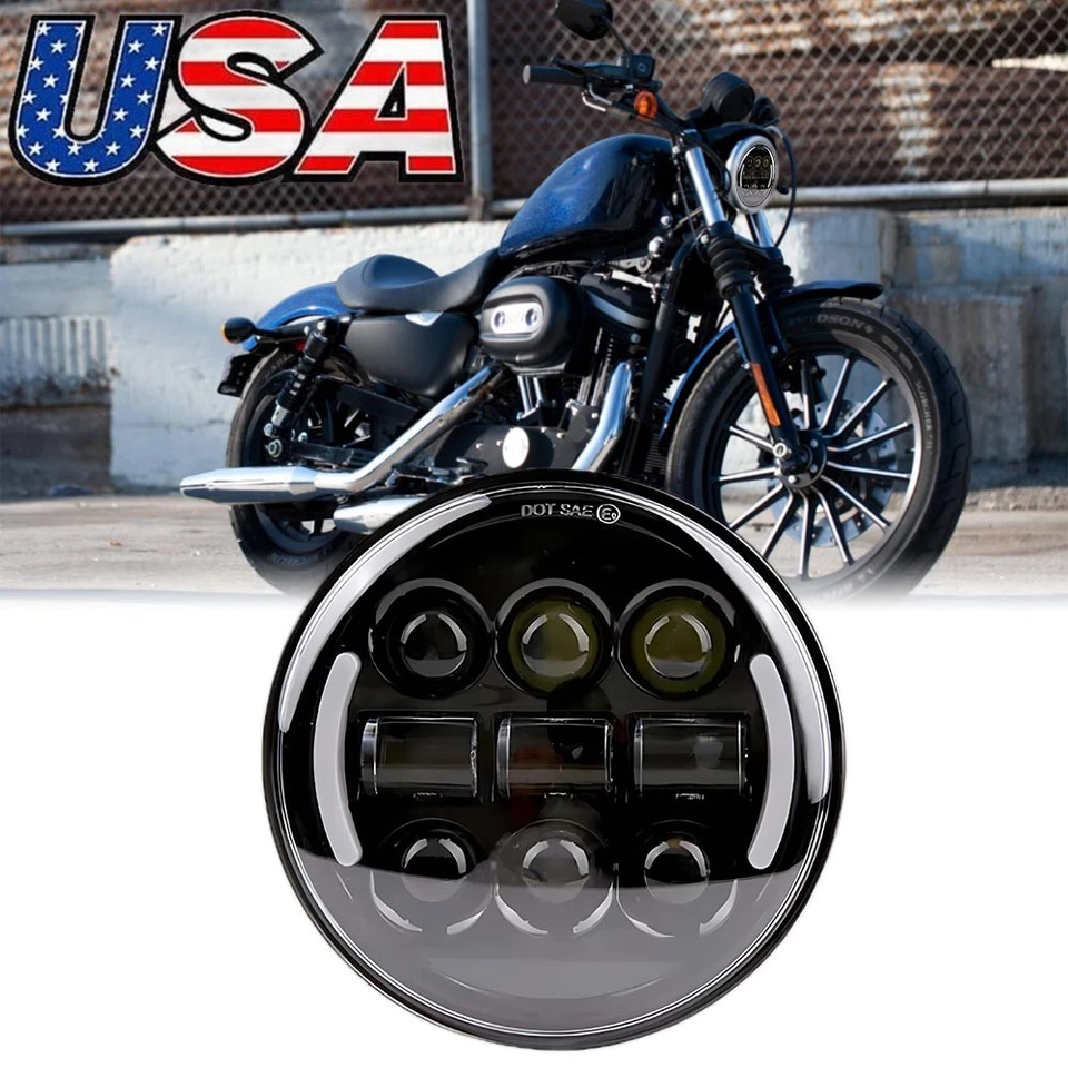 Faro LED de 5,75" con ojo angular para moto Victory Gunner octano Foto 1 de 4