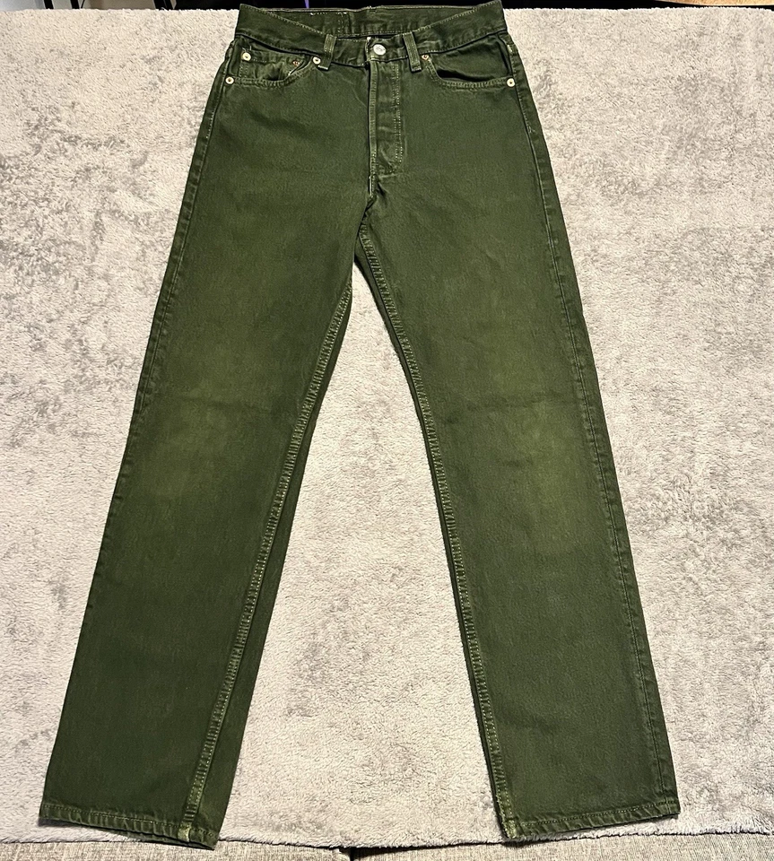 Levi’s 501 Jeans Women’s 28x32* Vintage Olive Fall Autumn Earthy Festive Harvest - Image 1 of 4