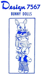 Bunnies Rabbit Pattern Stuffed Animals Boy & Girl Design 7567 Mail Order Bunny - Picture 1 of 4