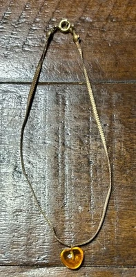 American Girl Kirsten pleasant company first edition amber heart meet necklace - Image 1 of 3