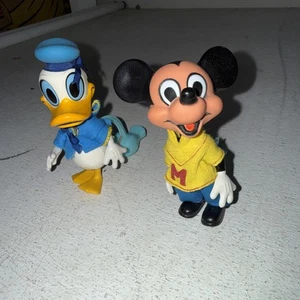 Vintage Mickey und Donald Duck Skediddler Laufspielzeug 1968 Mattel funktionstüchtig - Bild 1 von 3