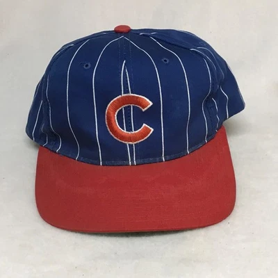 De colección 1990’s STARTER Chicago Cubs Snapback Hat - Pin Rayas Gorra de Béisbol Foto 1 de 4