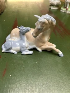 Franklin Mint Tenderness von Paul Gibson 1985 Porzellan Pferd und Fohlen - Bild 1 von 9