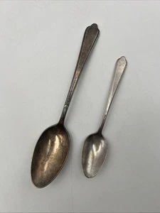 Holmes & Edwards Inlaid IS Guest of Honor Silverplate Tablespoon and Teaspoon - Picture 1 of 8
