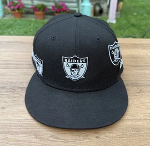 Men's New Era Black NFL Las Vegas Raiders Just Don Fitted Hat 7 5/8 - Picture 1 of 9