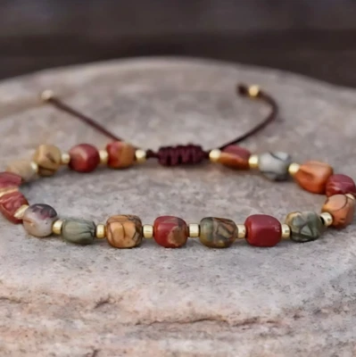 2025 NEW! Red Creek Jasper  Bracelet Mother Best Love Gift - Image 1 of 4