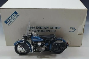 DANBURY MINT 1948 INDIAN CHIEF MOTORCYCLE DIE CAST 1:10 SCALE MIB #2 - Picture 1 of 8