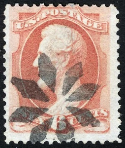 US Sc 159 Dull Pink 6¢ 1870 CBCo Black SimpsonHerst Trcg 1030 Cxl Waterbury Conn - Picture 1 of 1