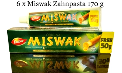 6 x Miswak Dabur Zahnpasta 170 g Siwak Meswak Sewak ORIGINAL FLUORIDFREI
