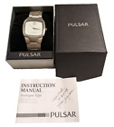 Pulsar, men's TB55A watch, metal band, analogue type.