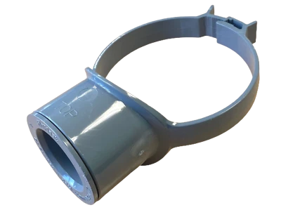 FLOPLAST Grey Pipe 110mm - 40mm 43mm Boss Clip Strap Boss 1 1/2" Glued Solvent Adaptor