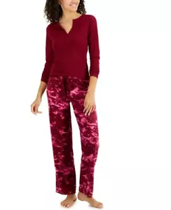 Jenni Women's Split-Neck Pajama Top, Red Wine, S - Picture 1 of 1