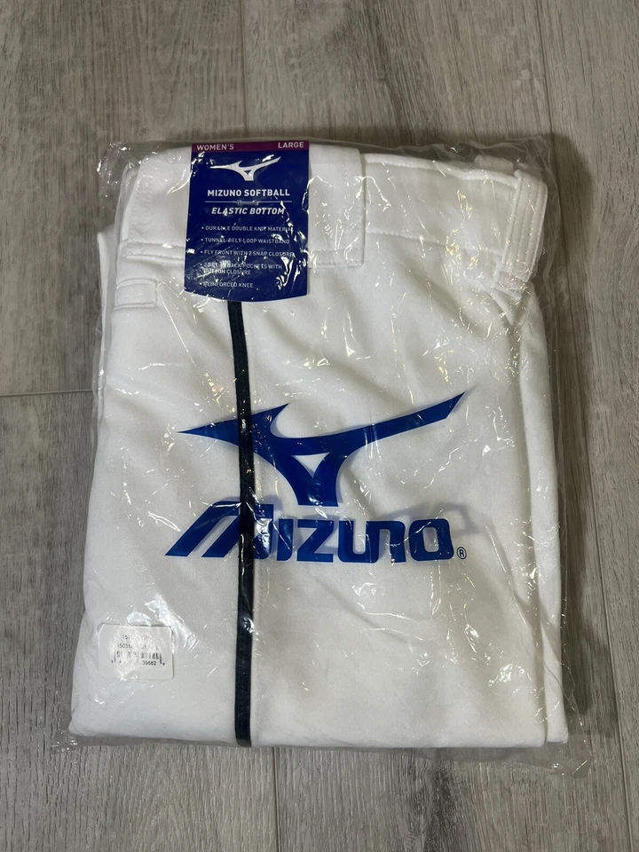 Pantalones de Softbol Mizuno Para Mujer Adulto Grandes Blancos con Rayas Azul Marino TOTALMENTE NUEVOS Foto 1 de 1