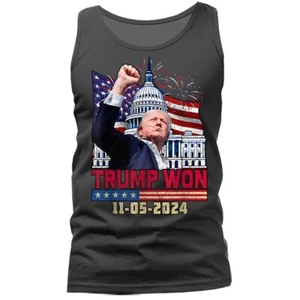 Camiseta sin mangas Donald Trump Rally 2024 campaña política Trump gana - Imagen 1 de 11