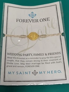 My Saint My Hero Forever One Wedding Party Family and Friends Bracelet New - Picture 1 of 6