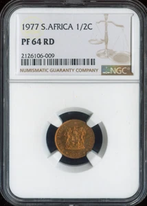 1977 South Africa Half Cent 1/2C NGC PF64 RD Quality - Picture 1 of 2