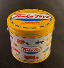 Vintage 1997 Tonka Toys Round Storage Tin Pail w/Lid - Use as EASTER BASKET too!
