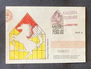 Vintage biglietto usato ticket Museo GALLERIA FERRARI Maranello - Picture 1 of 2