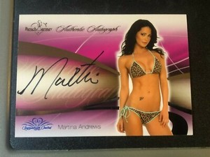 2008 Benchwarmer MARTINA ANDREWS Signature #15 Black Autograph MAXIM Hooters 💗