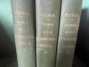 🔴 Libri STORIA DELLA LETTERATURA ITALIANA 3 volumi Flora Mondadori 1947 - Foto 1 di 11