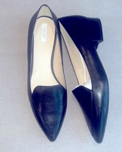 Cole Haan Black Pointy Toe Leather Loafers Sz 11 - Picture 1 of 4