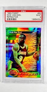 1993 1993-94 Topps Finest Refractor #50 Nick Van Exel PSA 9 Only 4 Graded Higher - Picture 1 of 3