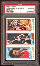 Jim Cleamons / Eddie Jordan / James Edwards Card 1980-81 Topps #261 PSA 8