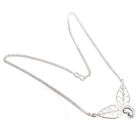Faceted White Quartz Gemstone Jewelry V Shape Style Necklace 18'' e031