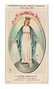 MARIA VERGINE IMMACOLATA SLEM 52 SANTINO HOLY CARD IMAGE PIEUSE HEILIGE KARTE - Picture 1 of 2