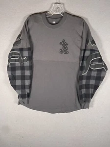 Disneyland Spirit Jersey Mickey Mouse Buffalo Plaid Adult Small Black Checkered - Picture 1 of 9