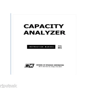 new Service Manual for B&K 801 Capacitor Capacity Analyzer with LARGE schematic - Picture 1 of 1