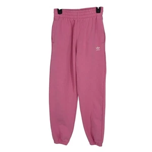 Adidas trefoil sweatpants joggers pink women’s size small fleece lining casual - Picture 1 of 9