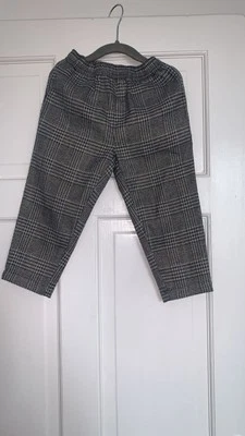 Next - girls grey tweed trousers with gold glitter thread detail - Age 3 yrs. - Image 1 of 2