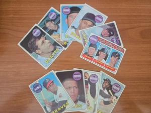 1969 Topps Atlanta Braves Baseball 10 card lot - EX or Better - Picture 1 of 2