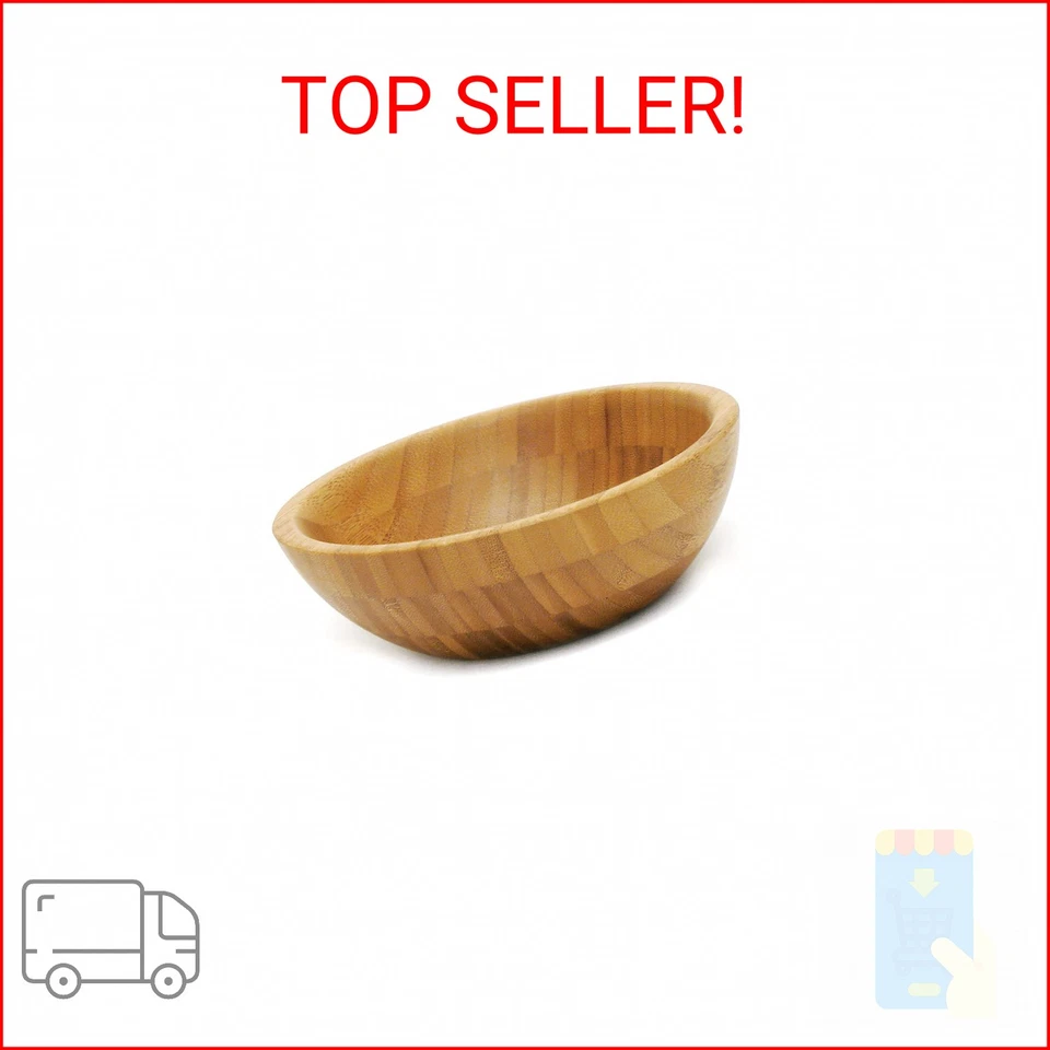 Ensaladera de madera de bambú Lipper International, pequeña, 7" de diámetro x 2,25" de altura,  Foto 1 de 2